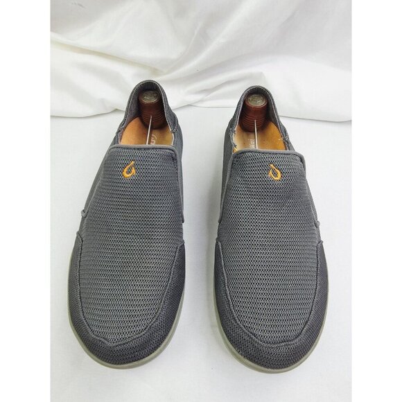 Olukai Nohea Mesh Mens Size 11 Brown Slip On Embroidered Logo Comfort Sneakers - Picture 1 of 14